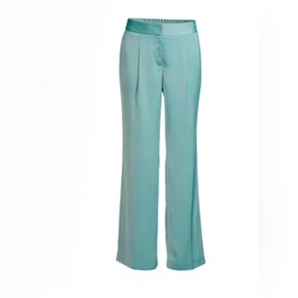 NWT High waist wide leg silky crepe dress pants